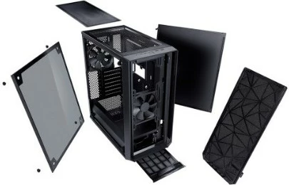 Kasë Fractal Design Meshify C, Midi Tower, ATX, ITX, micro ATX, E zezë