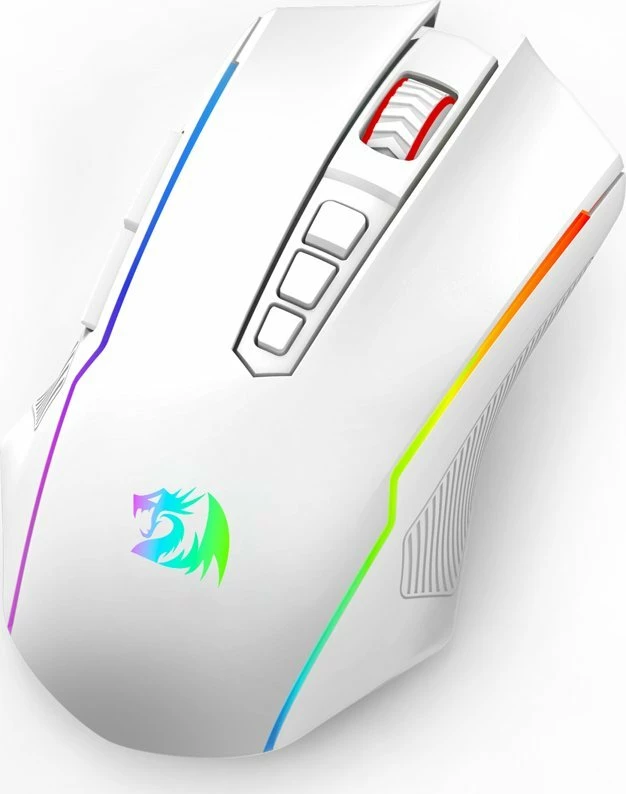 Maus gaming Redragon M914W-RGB NIX 5000 DPI RGB 3-në-1 (USB/2.4GHz/Bluetooth) i bardhë 5