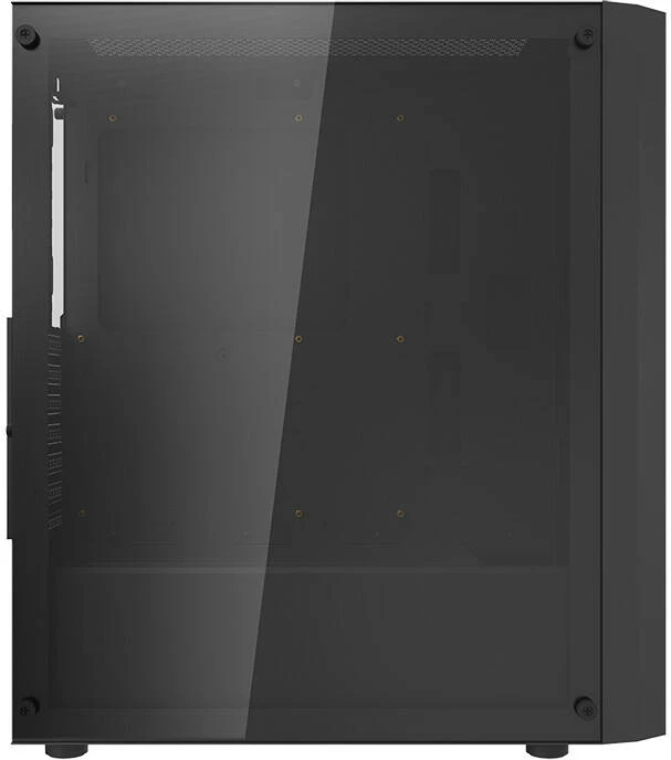 Kasë Darkflash DK351 me 4 ventilatorë RGB, Middle Tower, xham i temperuar, e zezë