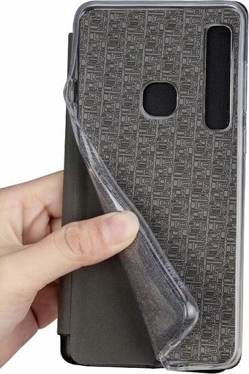 Mbështjellës NoName Galaxy Note 10 magnetic me kapak, plastikë, gri çelik