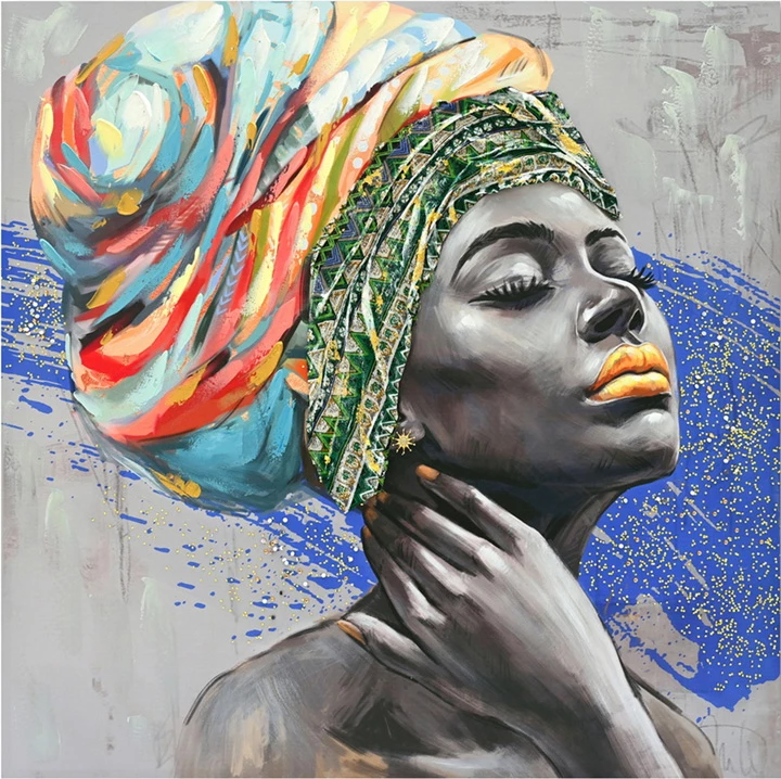 Pikturë kanavace Africana, shumëngjyrëshe, 100x3x100cm