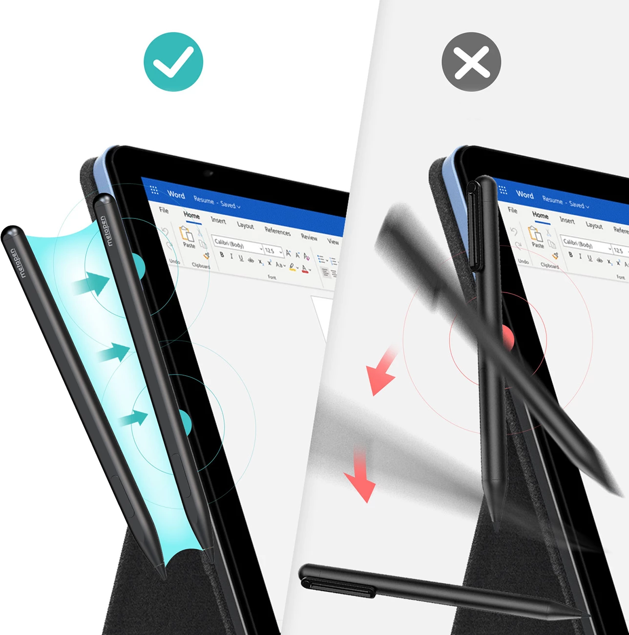 Stilus, Metapen Pen M1, USB-C, 1024 nivele presioni, deri 300 orë, magnetik, i zi