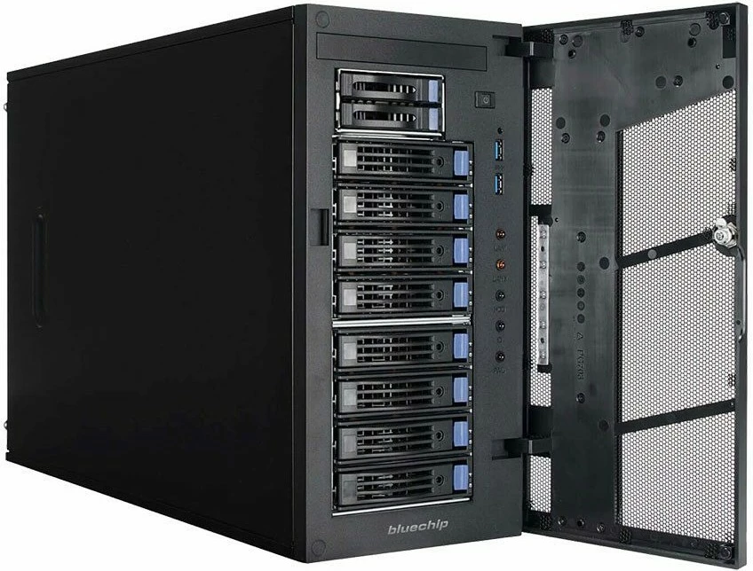 Server bluechip SERVERline T30330s, Xeon E-2414, 32GB RAM, 2x480GB SSD, tower, zi
