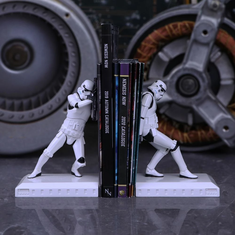 Mbajtëse librash NEMESIS NOW Stormtrooper 18.5 cm, set 2 copë, bardhë/zi