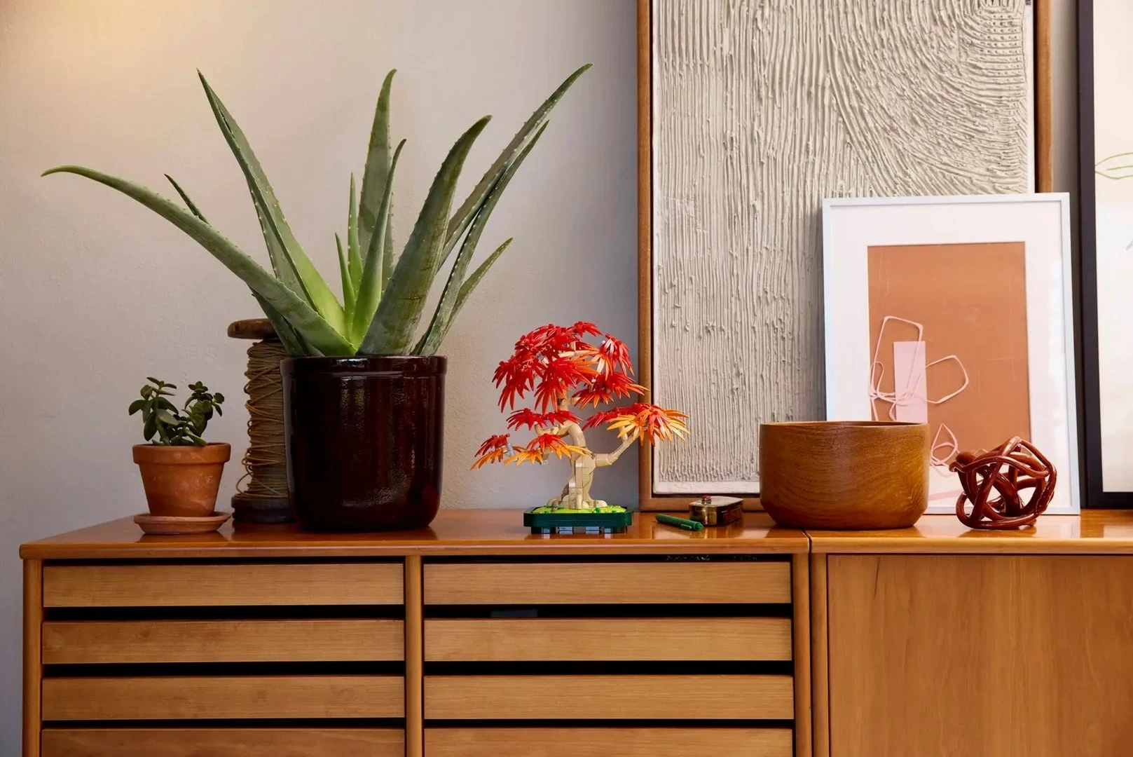 Set LEGO Japanese Red Maple Bonsai Tree 10348, për të rritur, 220mm, e kuqe/portokalli