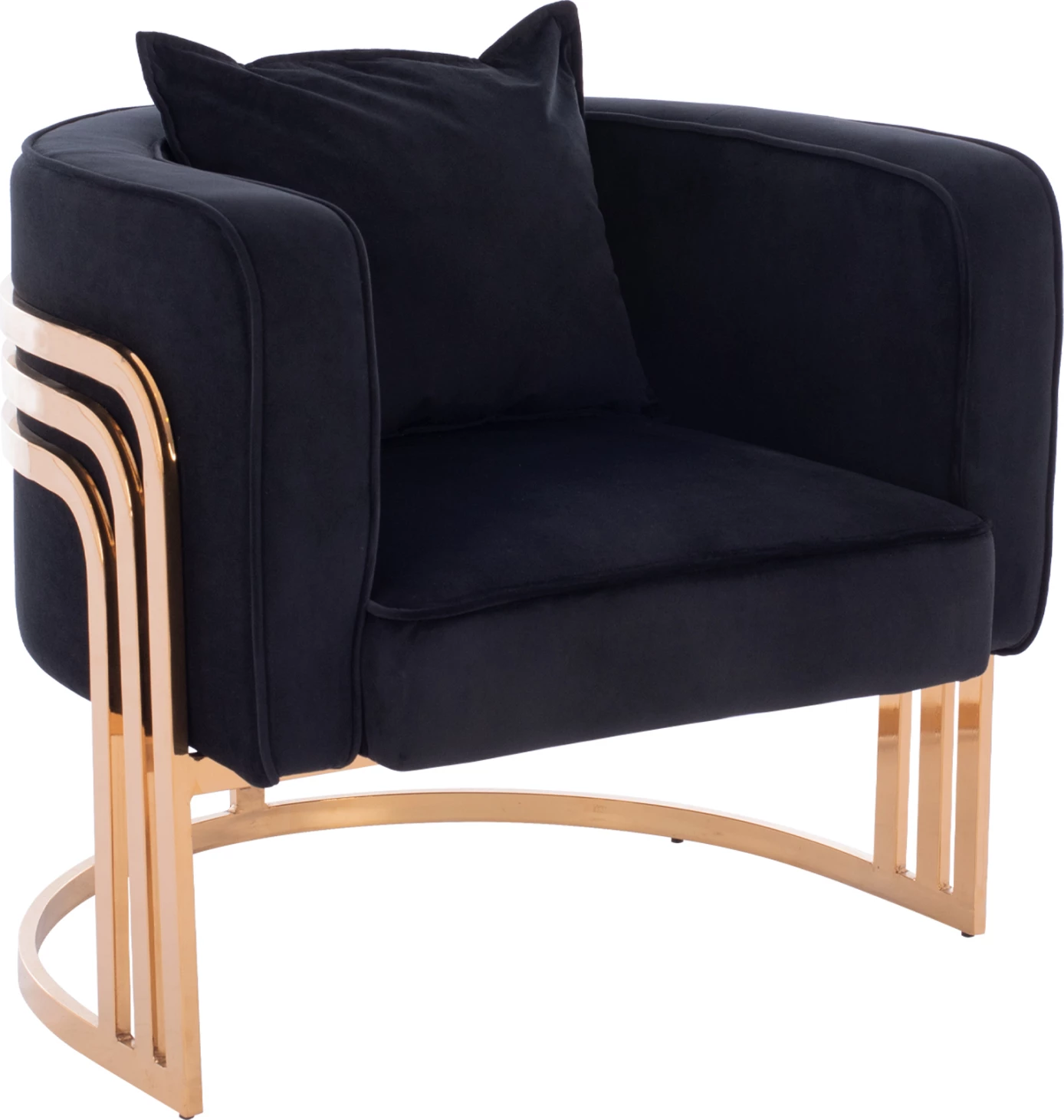 Karrige me krahë TIANA, kornizë metalike e artë, shpinë e ulët, rregullim gjysmë-rrethor, FH8738.04