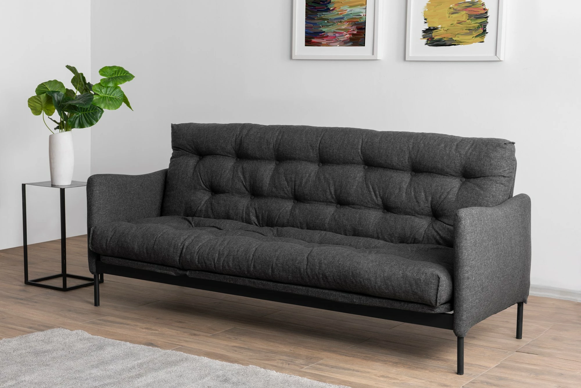 Divan-krevat 3 vendësh Atelier del Sofa, ngjyrë gri e errët