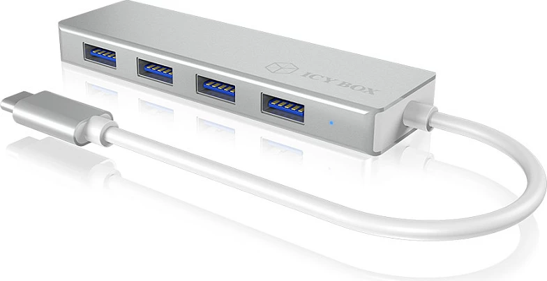 USB hub ICY BOX IB-HUB1425-C3, 4x USB 3.0, Type-C, argjendtë