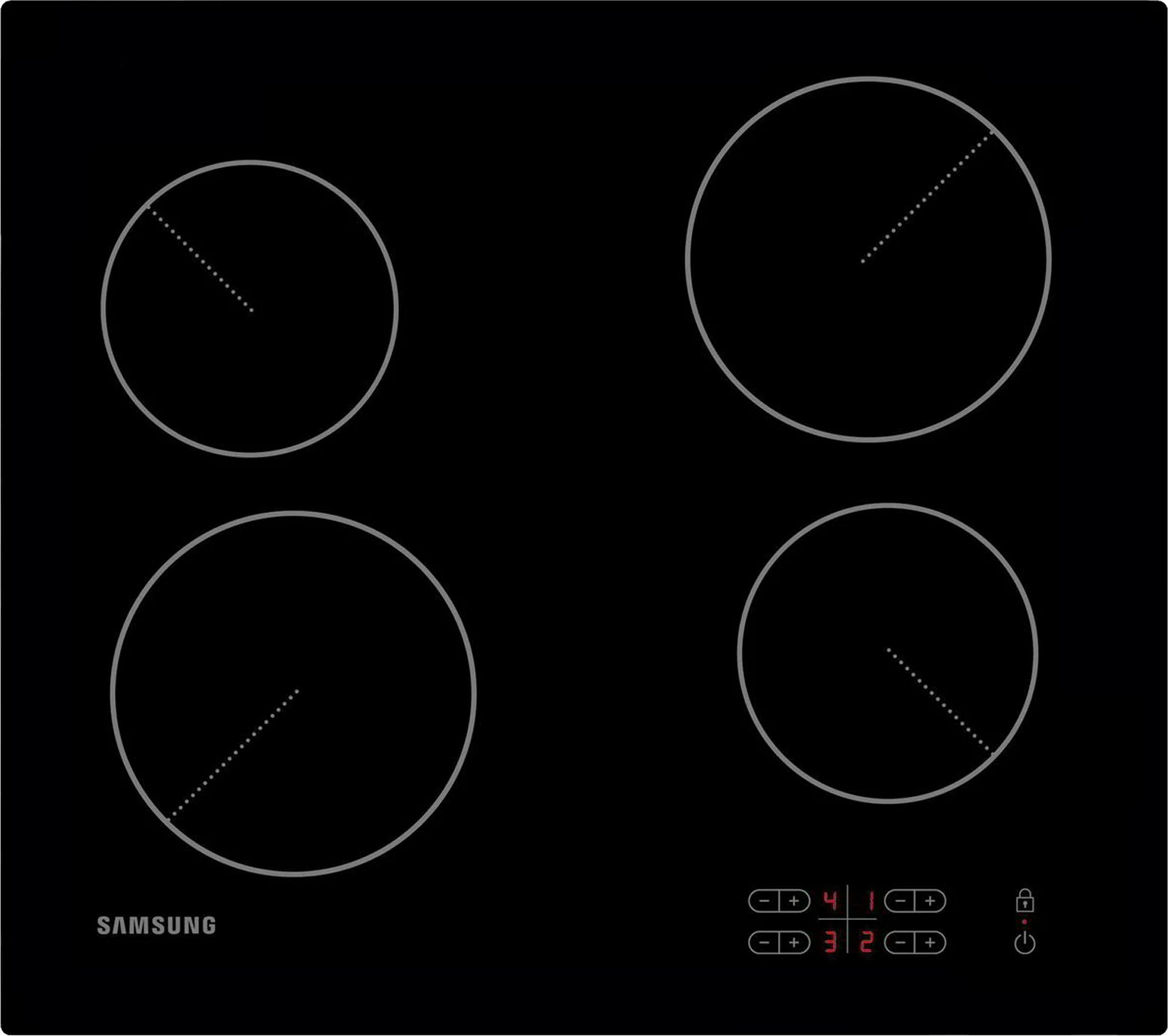 Pllakë gatimi qelq-qeramike Samsung CTR464EB01/XEO 6.0 kW, 4 zona, e zezë
