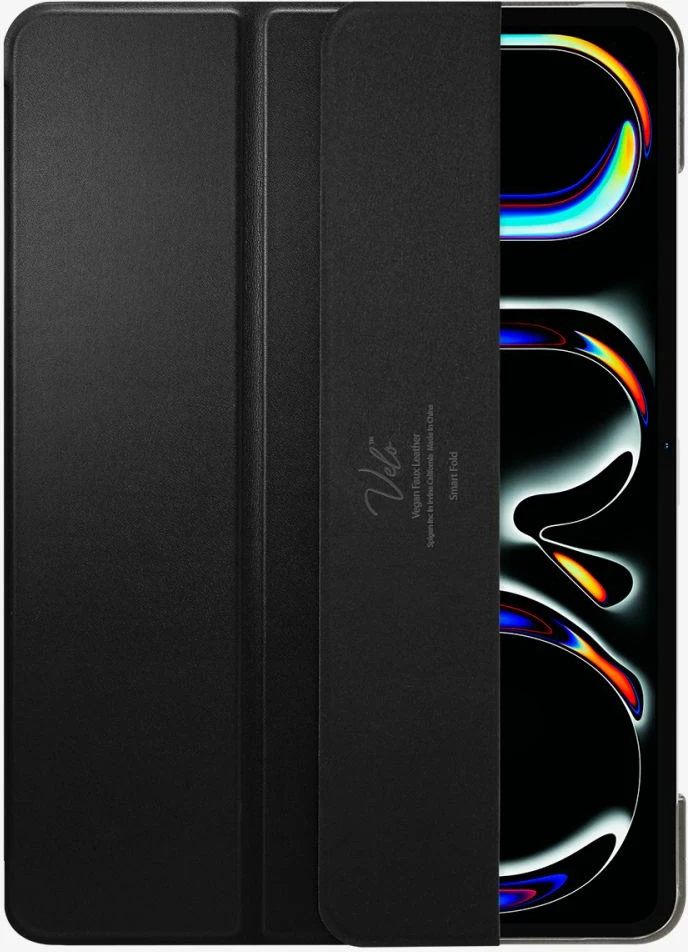Mbështjellës tablet, Spigen Smart Fold për iPad Pro 13" (2024) A2925/A2926/A3007, kapak tri-fish me sleep/wake, i zi