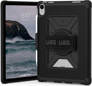 Mbështjellës UAG Metropolis për iPad 10.9" (10 gen), me mbajtëse për Apple Pencil dhe rrip pëllëmbe, i zi