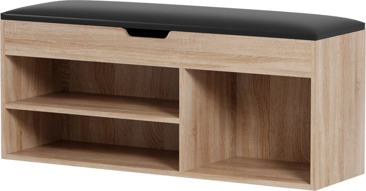 Raft këpucësh me ulëse ROMIR FH2478.01 melaminë ngjyrë sonama-kafe 100x30x44Hcm