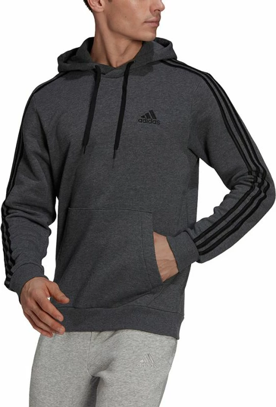 Duks adidas Essentials Fleece 3-Shirita për Meshkuj, Gri [Madhësia: M]