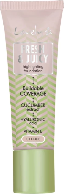 Fondatinë për femra Lovely Fresh & Juicy Foundation 01 Nude 25g