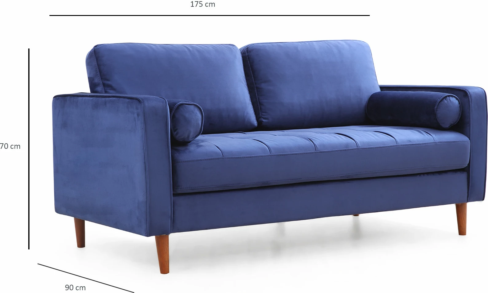 Divan dy-vendësh Atelier del Sofa, ngjyrë blu e errët, Rome