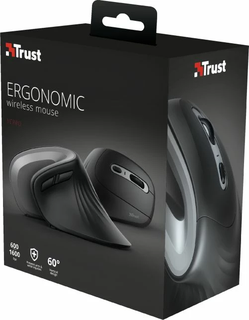 Maus Trust Verro 23507, wireless ergonomik vertikal 1600 DPI, i zi