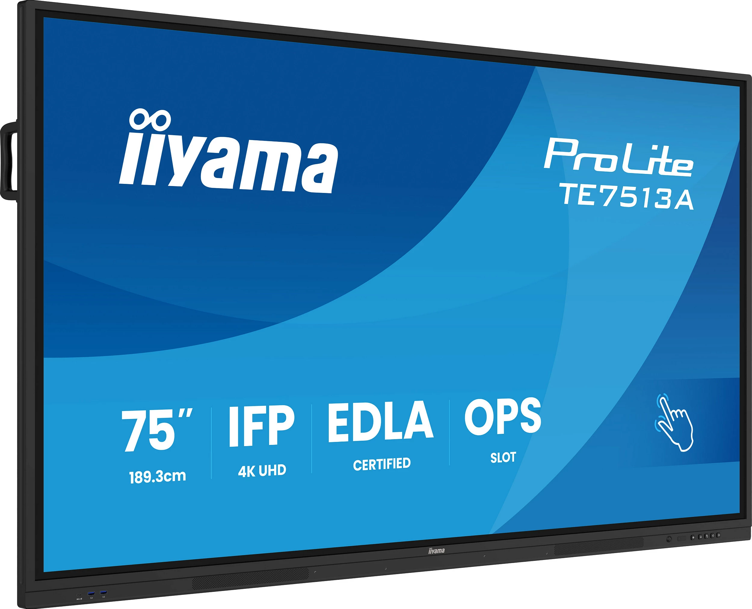 Ekran interaktiv iiyama ProLite TE7513A-B2AG, 75" 4K UHD, anti-glare, Bluetooth 5.0, i zi