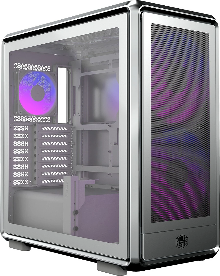 Kasë Cooler Master MasterFrame 600 Mesh ARGB, Midi Tower, Tempered Glass, argjendtë