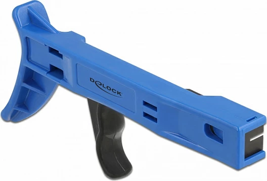 Vegël shtrënguese për lidhëse kabllosh DeLOCK, manuale, 2.2-4.8 mm, e zezë/blu