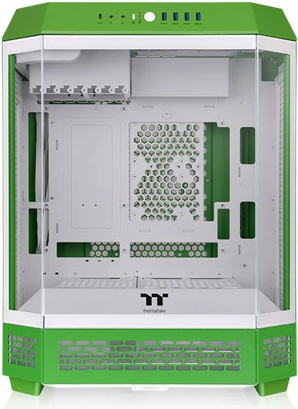 Kasë Thermaltake The Tower 600, midi tower, xham i temperuar, ndriçim multi, e gjelbër