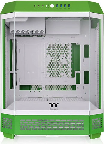 Kasë Thermaltake The Tower 600, midi tower, xham i temperuar, ndriçim multi, e gjelbër