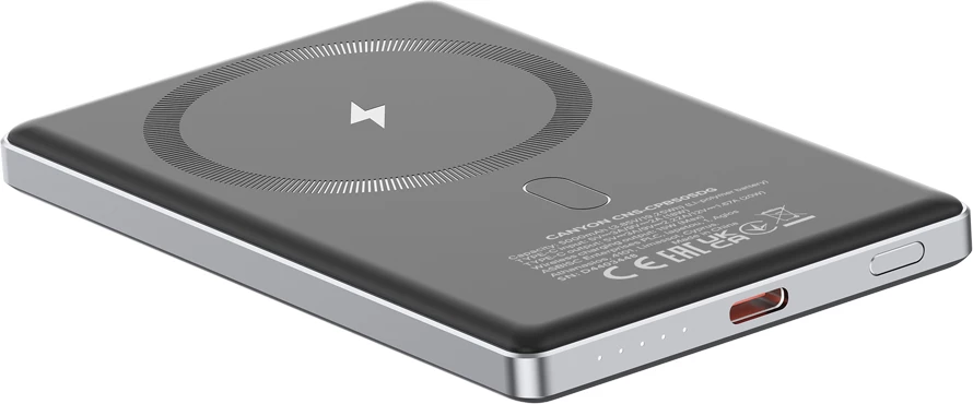 Power bank CANYON OnPower 505 5000 mAh PD 20W magnetik (MagSafe), Dark Grey