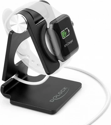 Mbajtëse Smartwatch DeLOCK, e palosshme, alumini, menaxhim kabllo, e zezë