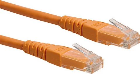 Kabllo rrjeti ROLINE Cat6 UTP Patch Cord 2m, RJ-45, portokalli