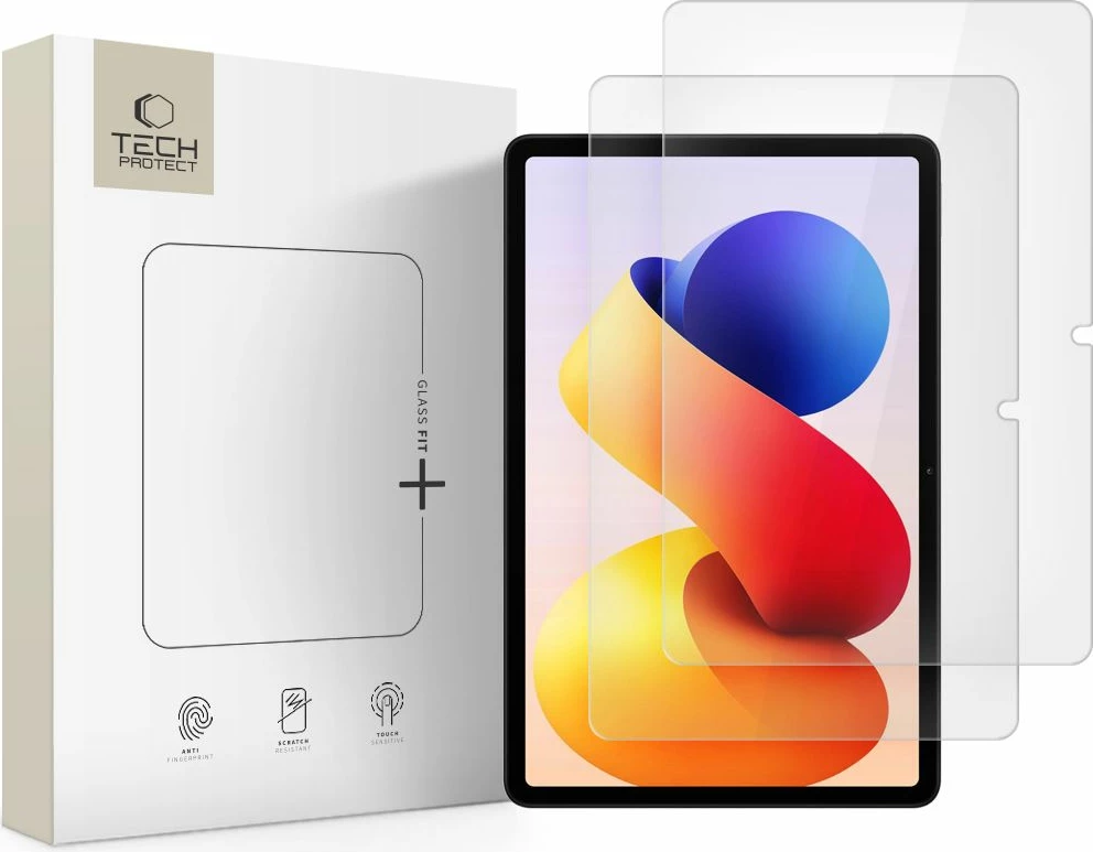 Mbrojtës ekrani xham i kalitur Tech-Protect Glass Fit+ për Xiaomi Redmi Pad Pro / Redmi Pad 2 Pro 12.1, 0.3 mm, 9H, 2 copë, transparent
