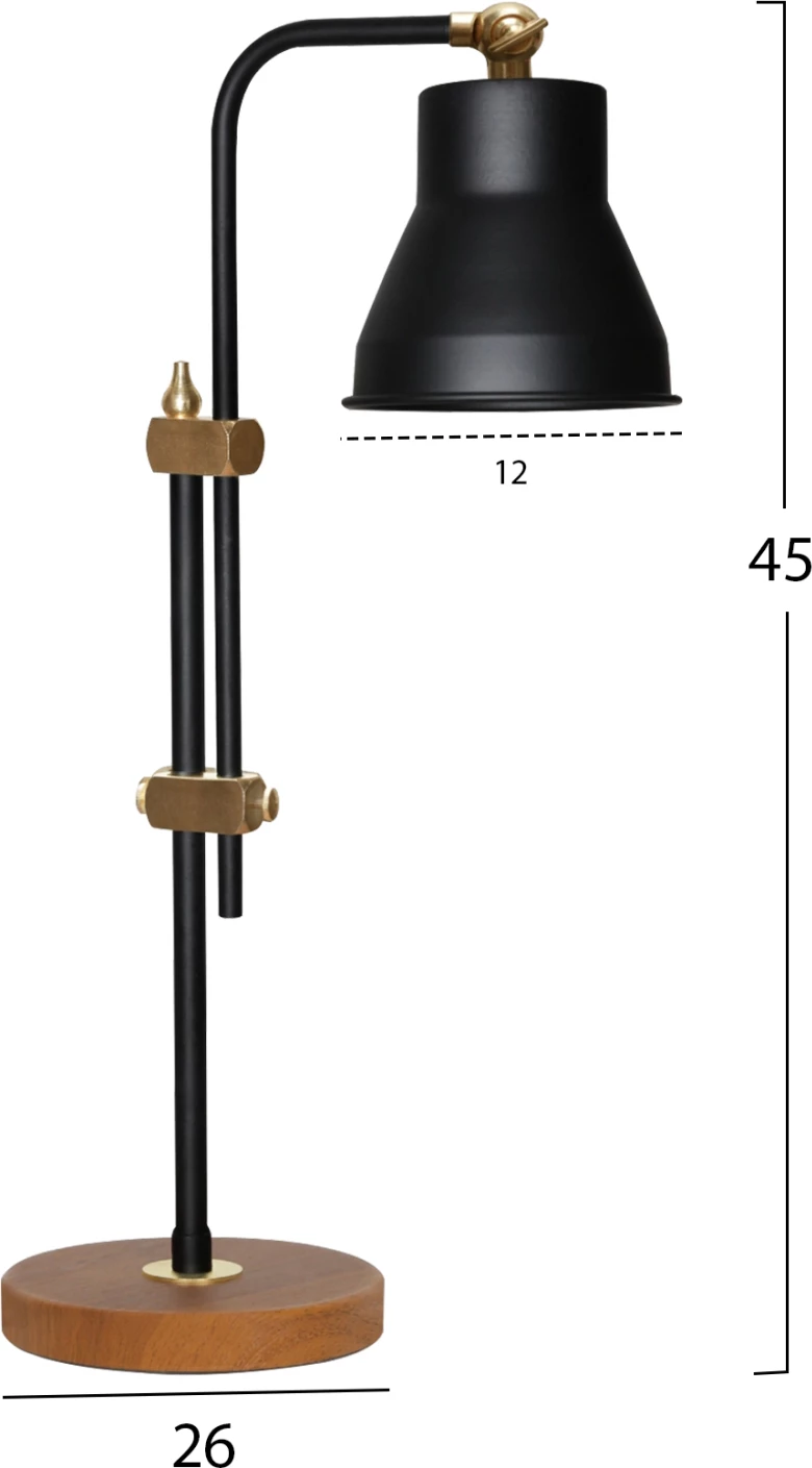Llambë tavoline dekorative, ngjyrë e zezë, FH7587.01 2
