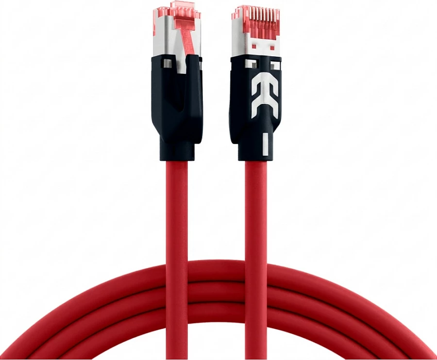Kabllo rrjeti RJ45 EFB Elektronik Draka UC900 TM21, Cat6A S/FTP, PUR, 0.5m, e kuqe