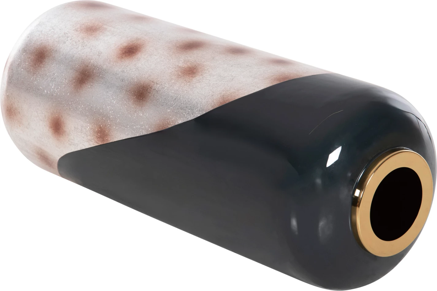 Vazo dekorative për dysheme RAKSASA FH4231.05 metalike, ngjyrë blu antracit-argjendi, Φ30x80H cm