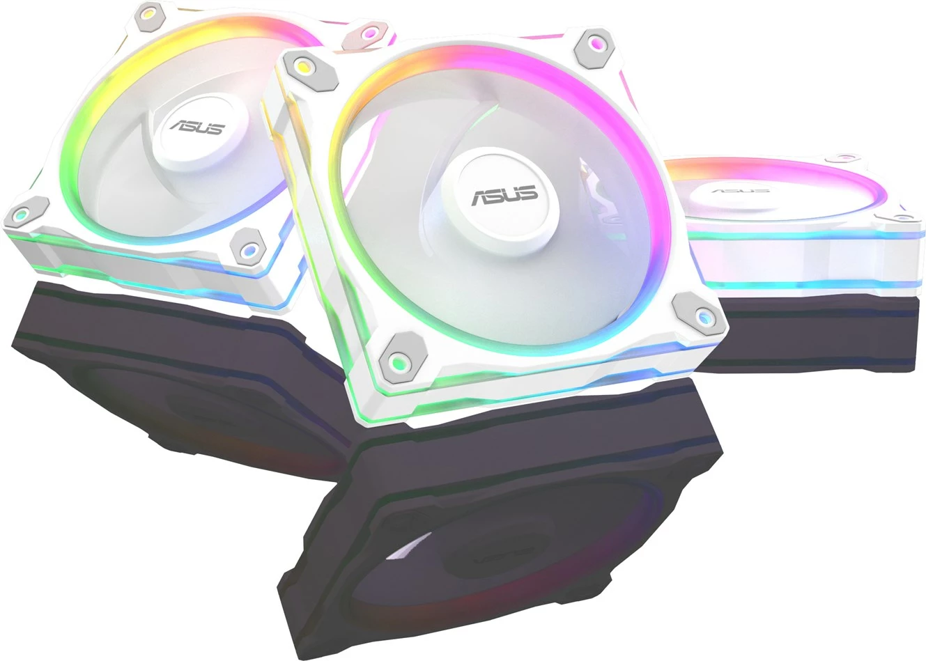 Set ventilatorë për kasë ASUS Prime MR120 Fan ARGB Reverse, 12 cm, 3 copë, Bardhë