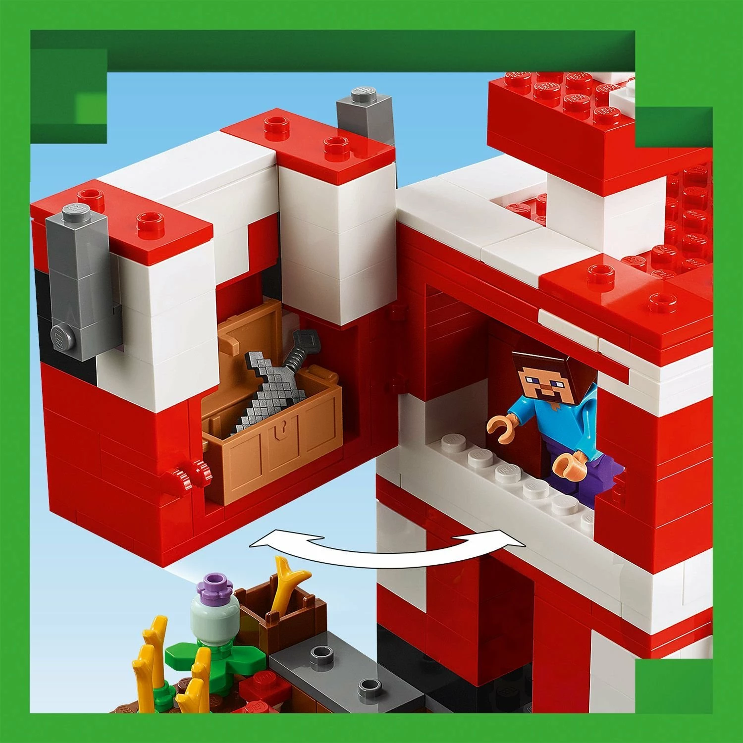 Set LEGO Minecraft LEGO 21270 The Mushroom Cow House, 500 copë, 8+