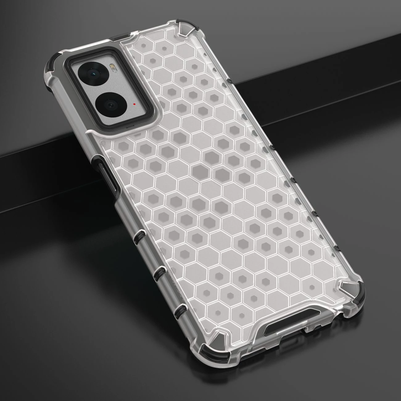 Mbështjellës Hurtel Honeycomb për Oppo A76 / Oppo A36 / Realme 9i, Transparent