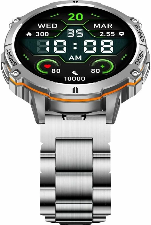 Smartwatch Gravity GT42-3, rrip grafit + byzylyk