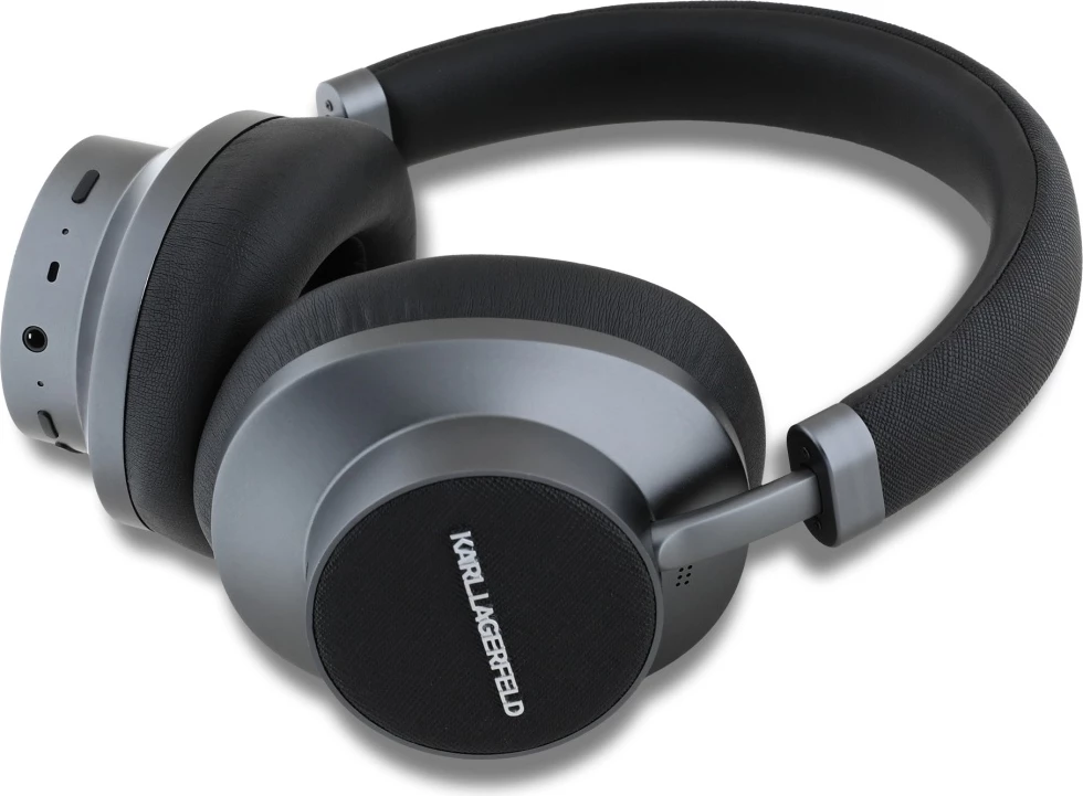 Kufje wireless Karl Lagerfeld Saffiano Elongated me ANC, Bluetooth, të zeza