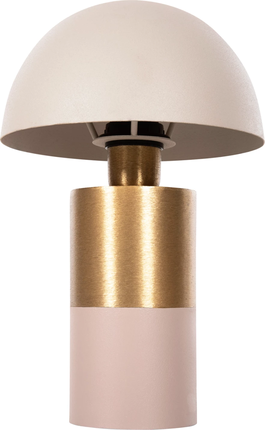 Llambë tavoline Pune, FH4245.10, metal, ngjyrë bezhë-ari, Φ20,5x32,5H cm