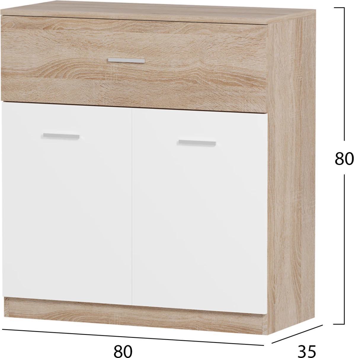 Set hyrje 4 pjesë DIONNE FH21057 melaminë, sonoma-bardhë