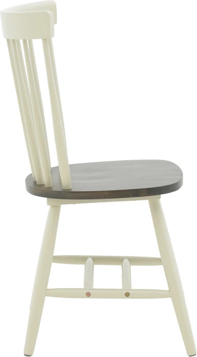 Karrige Larus dru natyral gome anthracite-bardhë, 50x49x90cm, set prej 2 copash