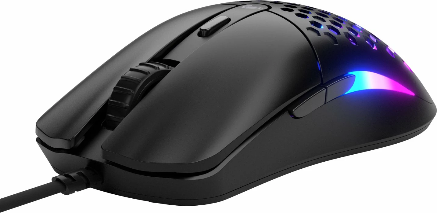 Maus gaming Glorious Model O Eternal GLO-OE-W-BLK, 12000 DPI, 6 butona, RGB, i zi