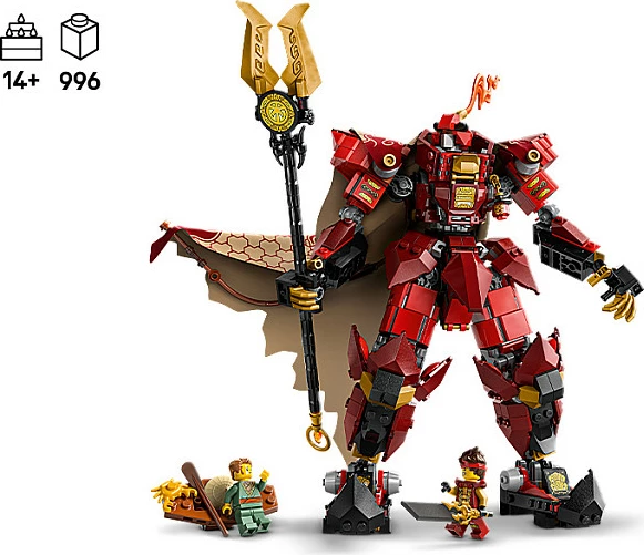 Set ndërtimi LEGO NINJAGO The Fire Knight Mech 71846, 996 copë, 14+, shumëngjyrësh