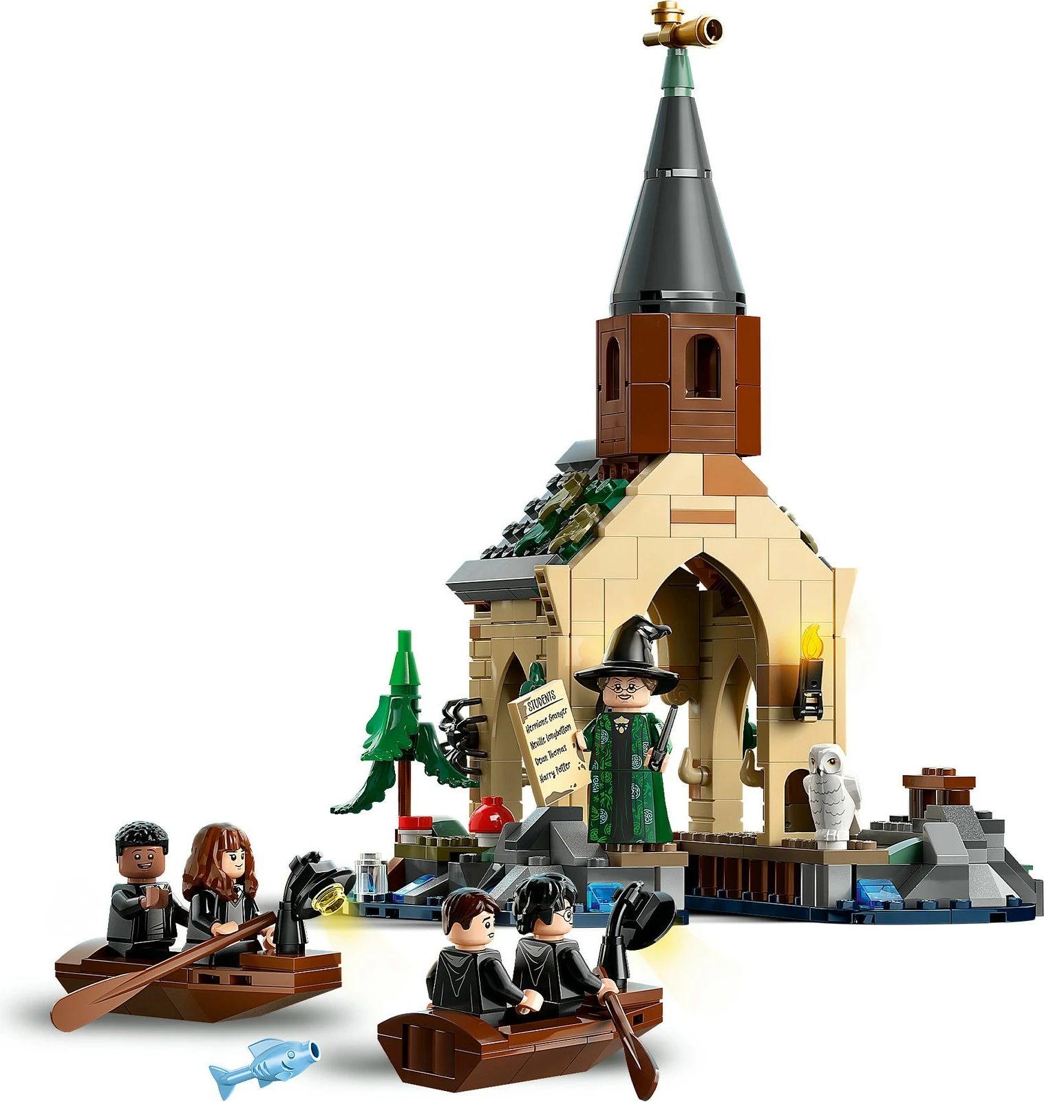 Set ndërtimi LEGO Harry Potter Hogwarts Castle Boathouse 350 pjesë, multingjyrësh