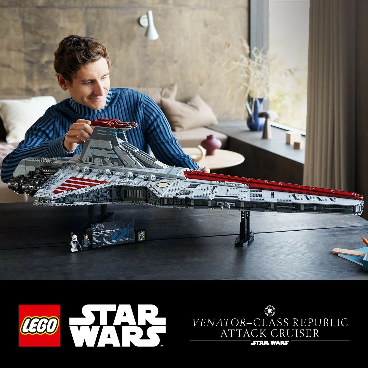 Set ndërtimi LEGO Star Wars Venator-Class Republic Attack Cruiser, 5374 pjesë, plastikë, shumëngjyrësh