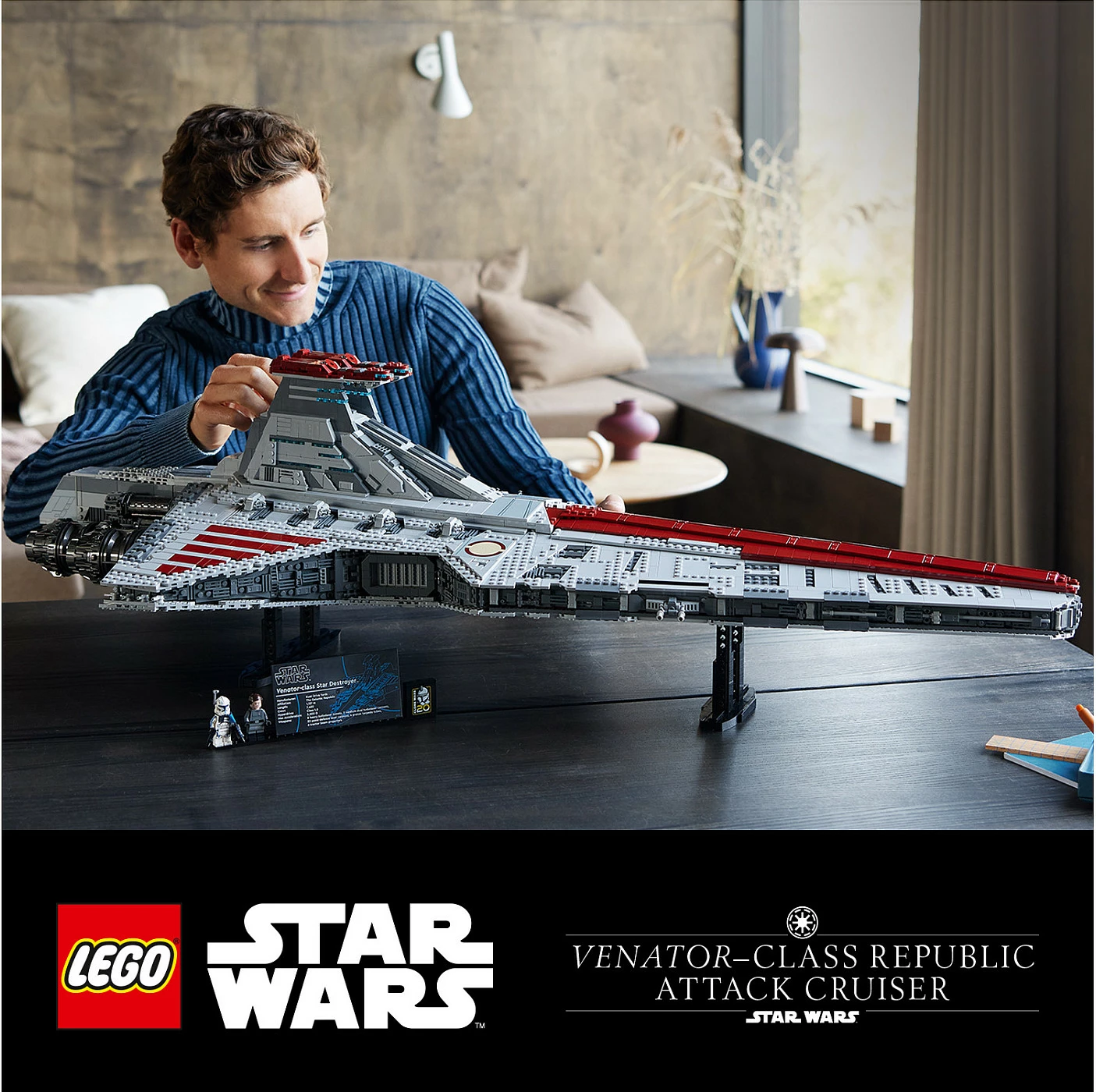 Set ndërtimi LEGO Star Wars Venator-Class Republic Attack Cruiser, 5374 pjesë, plastikë, shumëngjyrësh