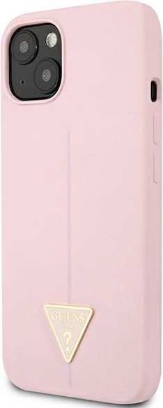 Mbështjellës Guess Silicone Triangle për iPhone 13 6.1", vjollcë