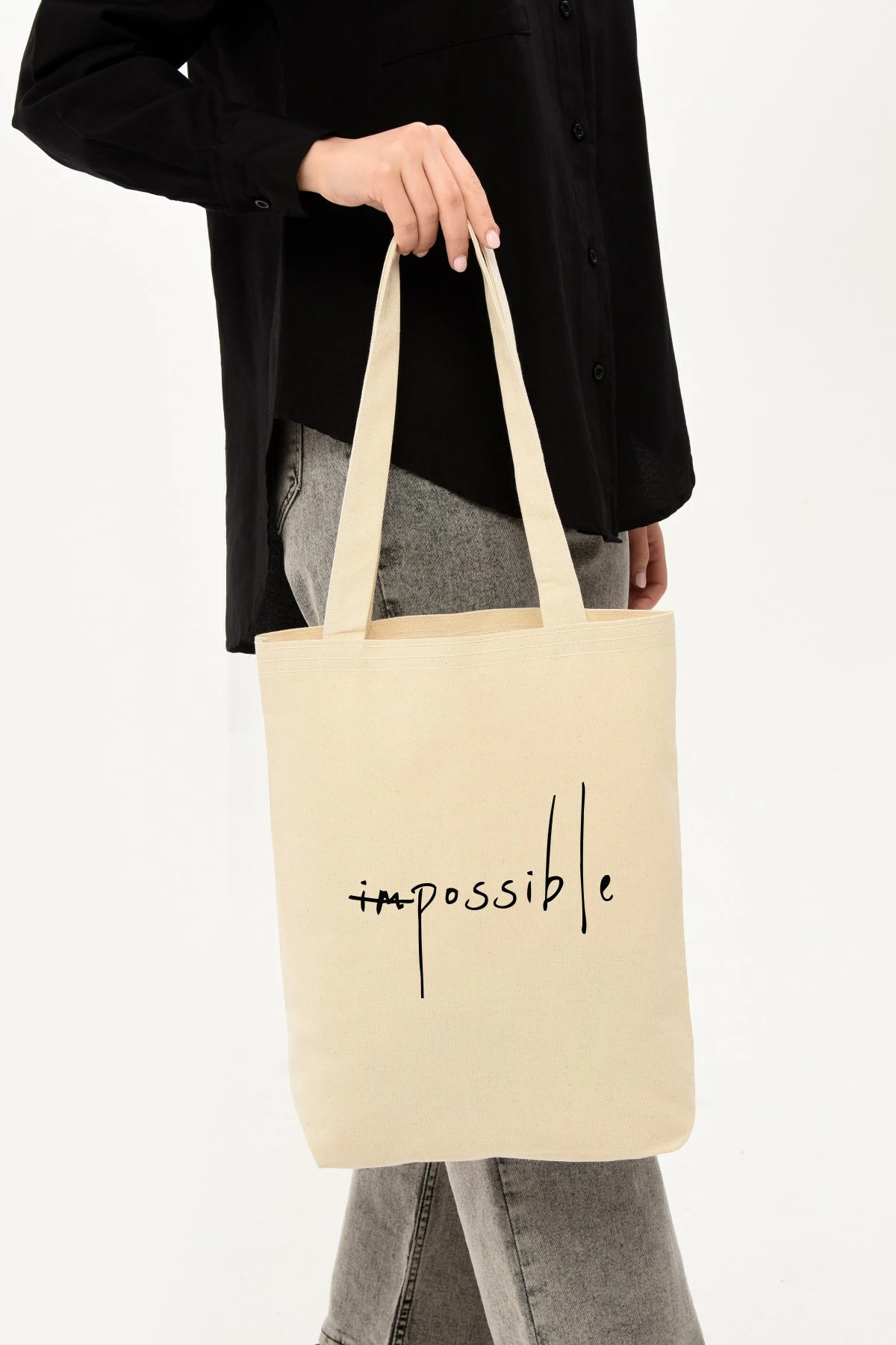 Çantë tote Zoozie Bags, krem, 35x40x8cm