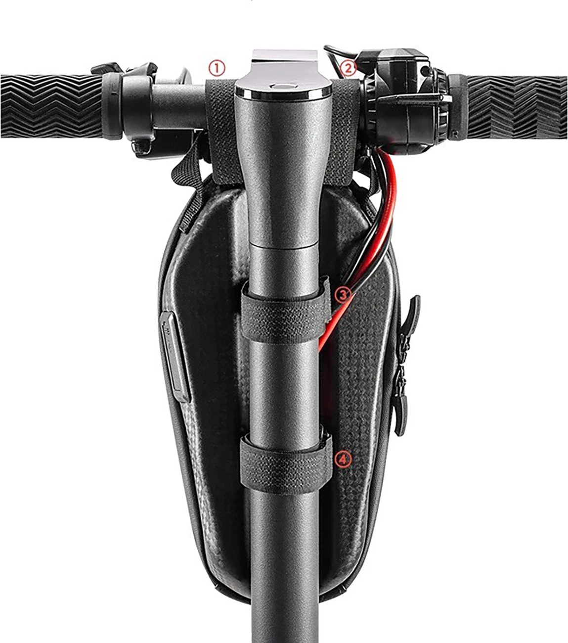 Çantë për timon Rockbros 3011006301, 1.3 L, me porta USB-A/USB-C, e zezë