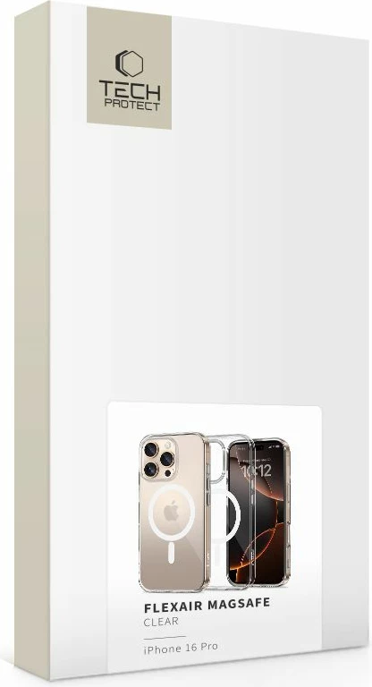 Mbështjellës Tech-Protect FlexAir MagSafe për iPhone 16 Pro, Transparent