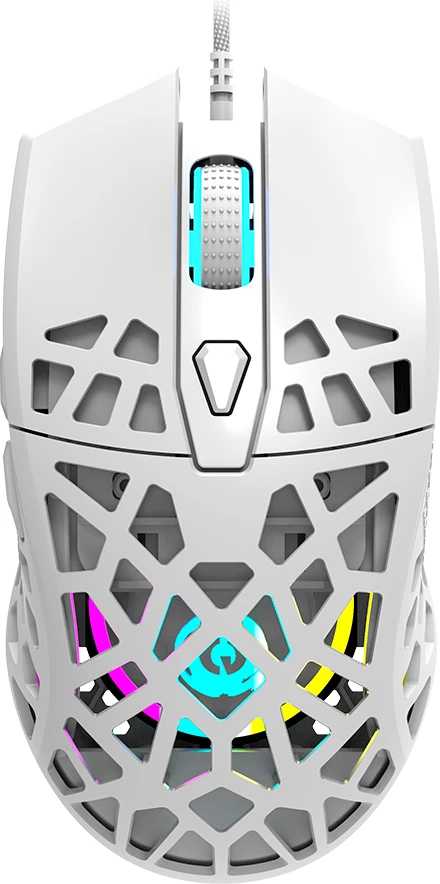 Maus gaming CANYON Puncher GM-20 12000 DPI, RGB, me kabllo, 7 butona, i bardhë